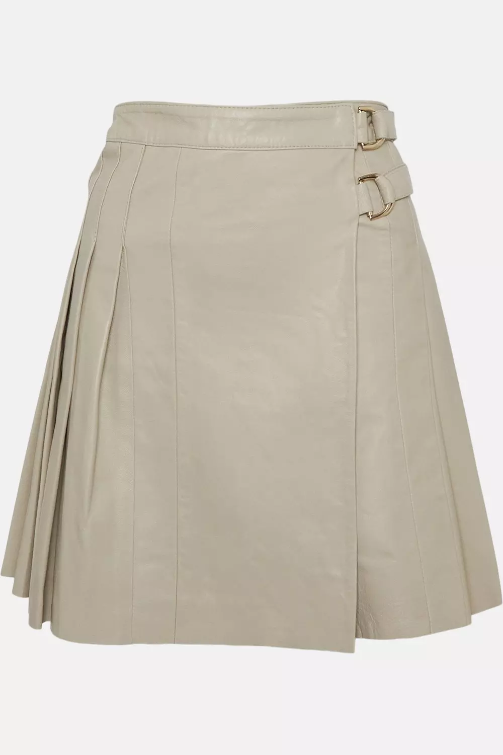 Leather pleated 2024 skirt 99